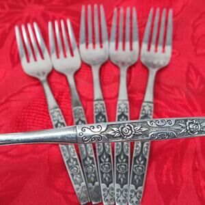 6X VTG Oneida Northland SECRET FLING Stainless 3 Ea Dinner & Salad Forks